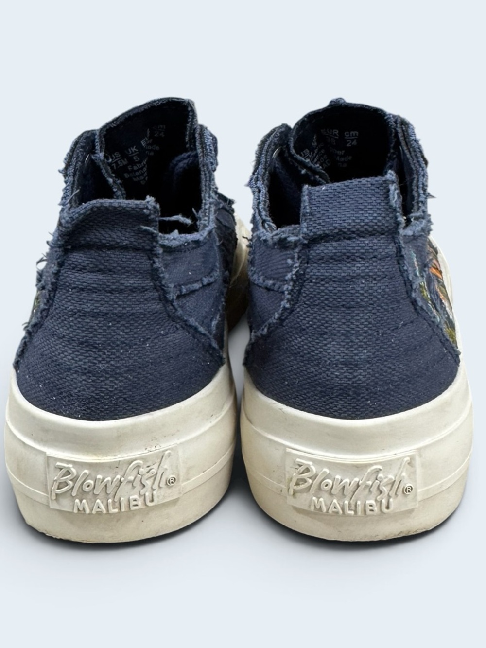 Blowfish Malibu Platform Sneakers - Sadie-Sun- embroiderer flowers size 7.5 - Picture 2 of 9